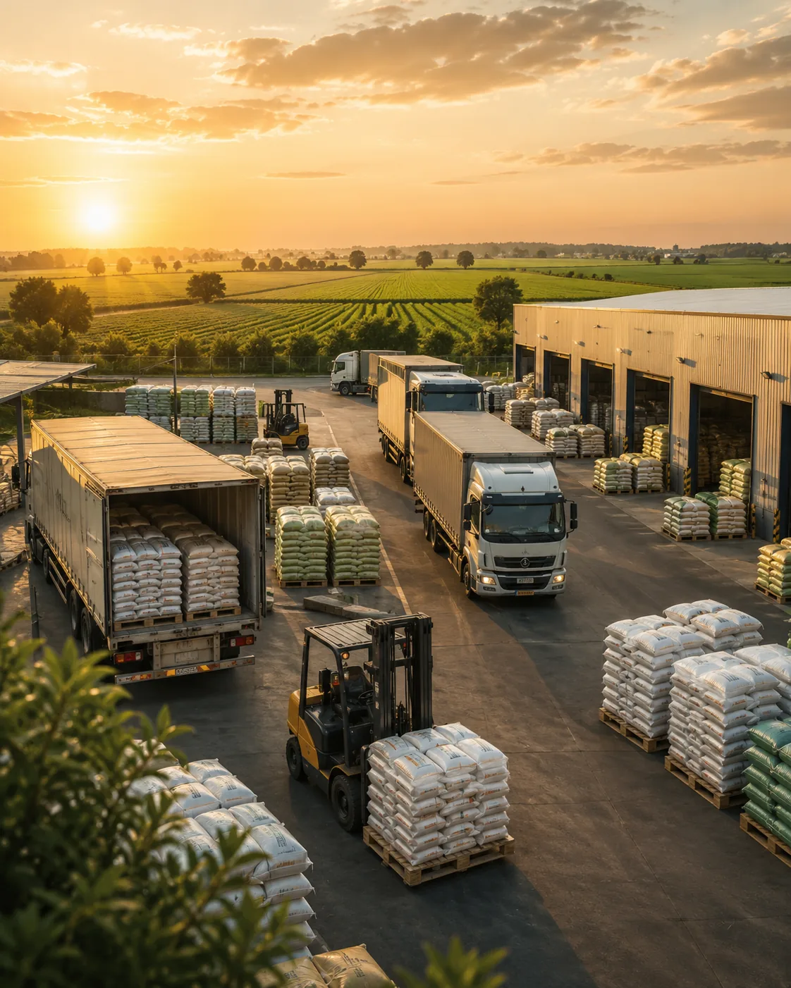 Agricultural distribution warehouse and logistics network